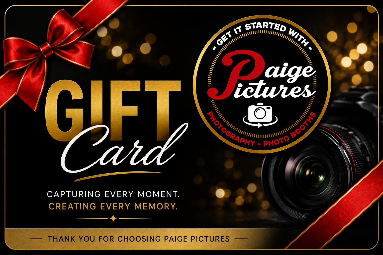 Paige Pictures Event Services Gift Card